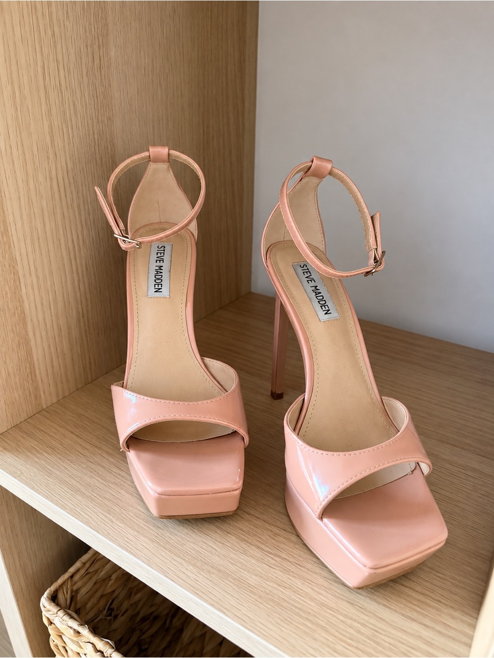 Steve Madden Blush Patent Leather Platform Heels